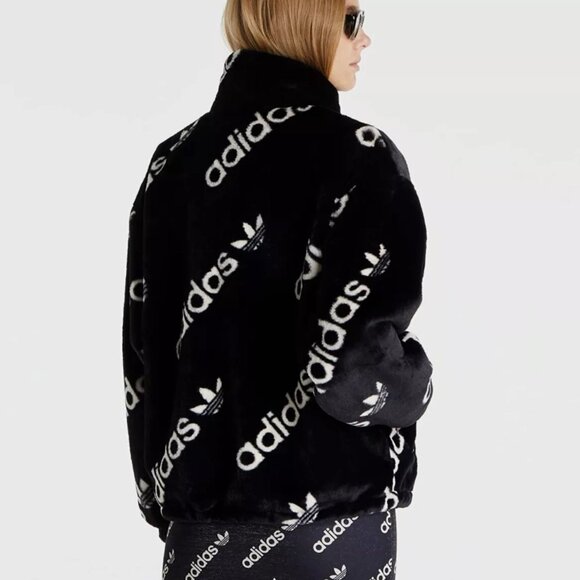 Adidas Faux Fur Jacket, Medium, Like New - Picture 6 of 8